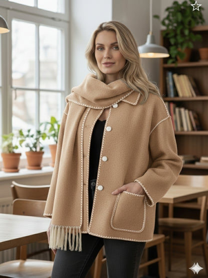 Atidu | Veste d’Apparat Femme avec Écharpe Chic et Confortable