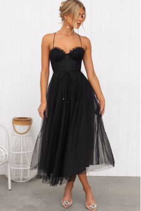Aurene - Robe de soirée princesse moderne en mousseline de soie à bretelles
