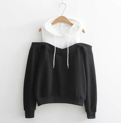 Pull à capuche sans bretelles pour femmes