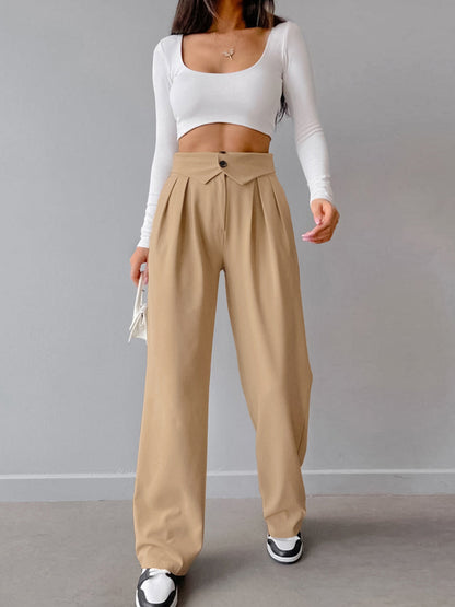 Pantalon tendance de couleur cheville pour femme
