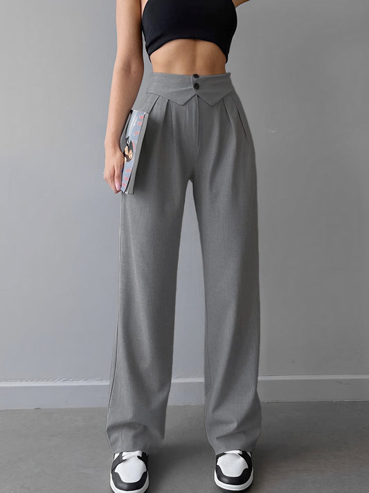 Pantalon tendance de couleur cheville pour femme