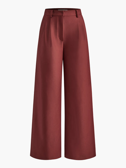 Pantalon large solide sans ceinture