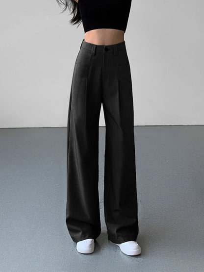 Pantalon habillé à plis divins et à jambe large