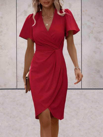 Sophie | Robe moulante à manches fluides