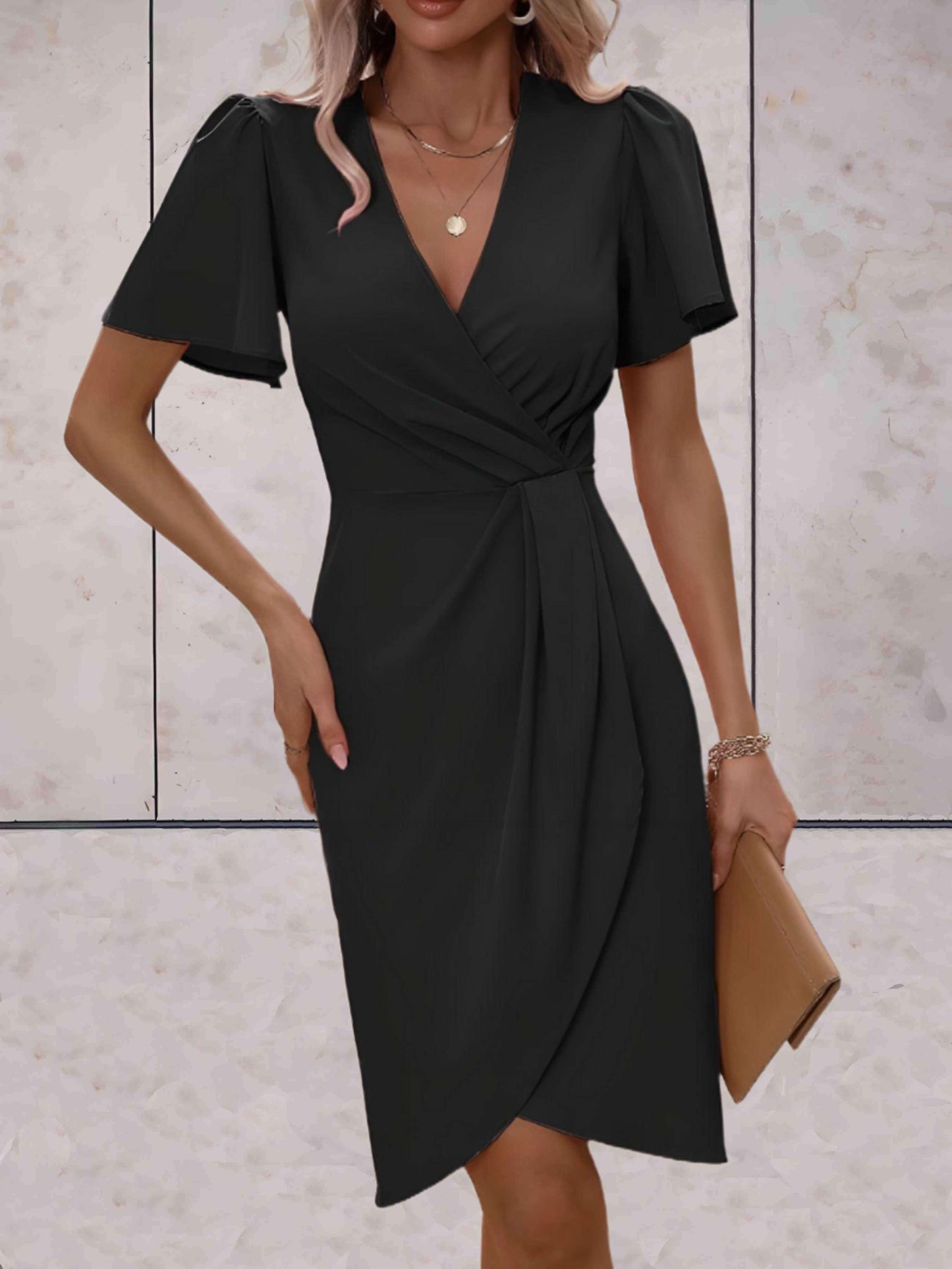 Sophie | Robe moulante à manches fluides