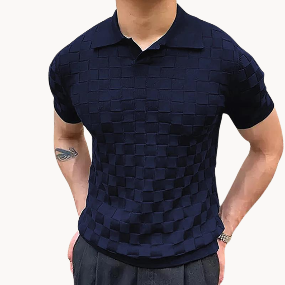 Polo Pim | Jacquard, bleu