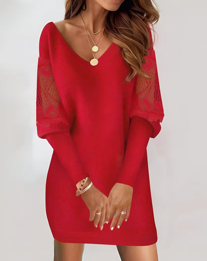 Eszter | Robe midi élégante à manches longues
