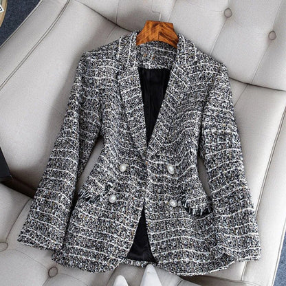 BLYTHE - Veste blazer à carreaux et ajustée pour femme