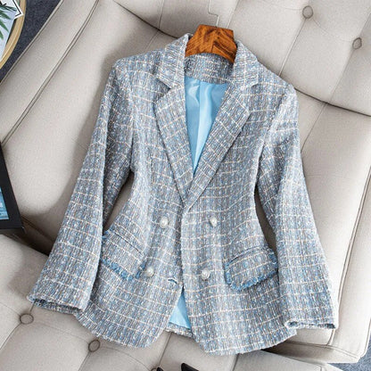 BLYTHE - Veste blazer à carreaux et ajustée pour femme