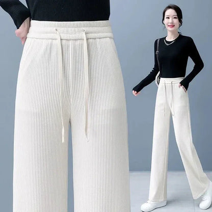 Pia - Pantalon Baggy Basique avec Lacets pour l'Automne pour Femmes