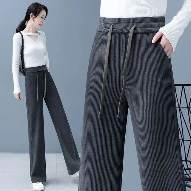 Pia - Pantalon Baggy Basique avec Lacets pour l'Automne pour Femmes
