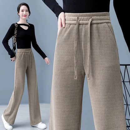Pia - Pantalon Baggy Basique avec Lacets pour l'Automne pour Femmes