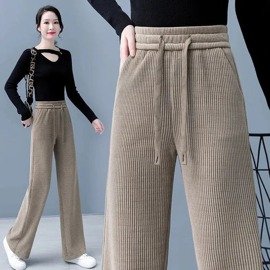 Pia - Pantalon Baggy Basique avec Lacets pour l'Automne pour Femmes