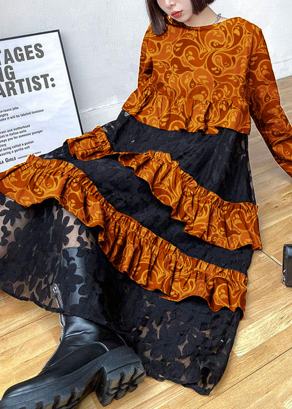 Beaute - Robes d'automne en dentelle avec volants