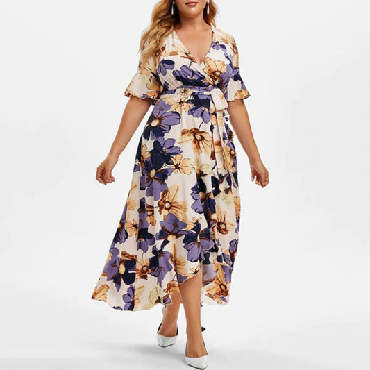 Robe longue à fleurs