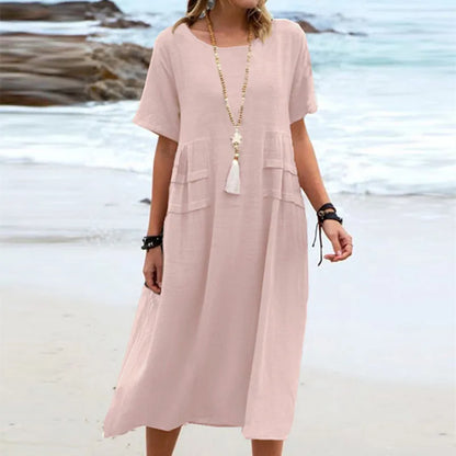 Benthe - Robe de plage et lin