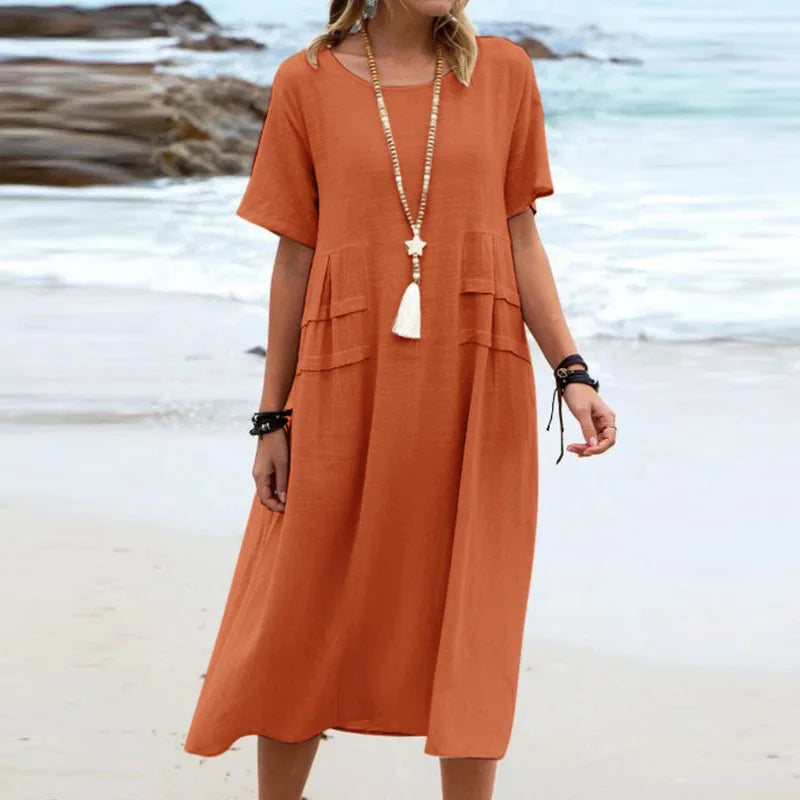 Benthe - Robe de plage et lin