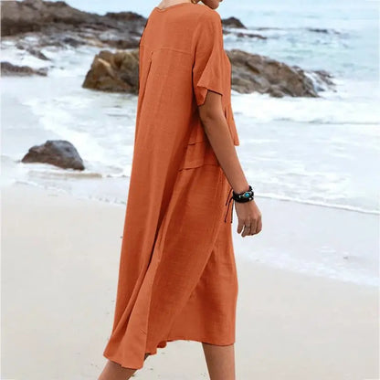 Benthe - Robe de plage et lin