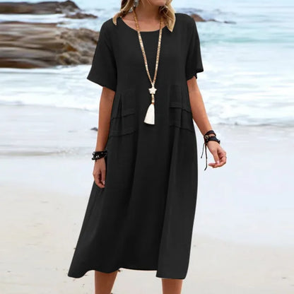 Benthe - Robe de plage et lin