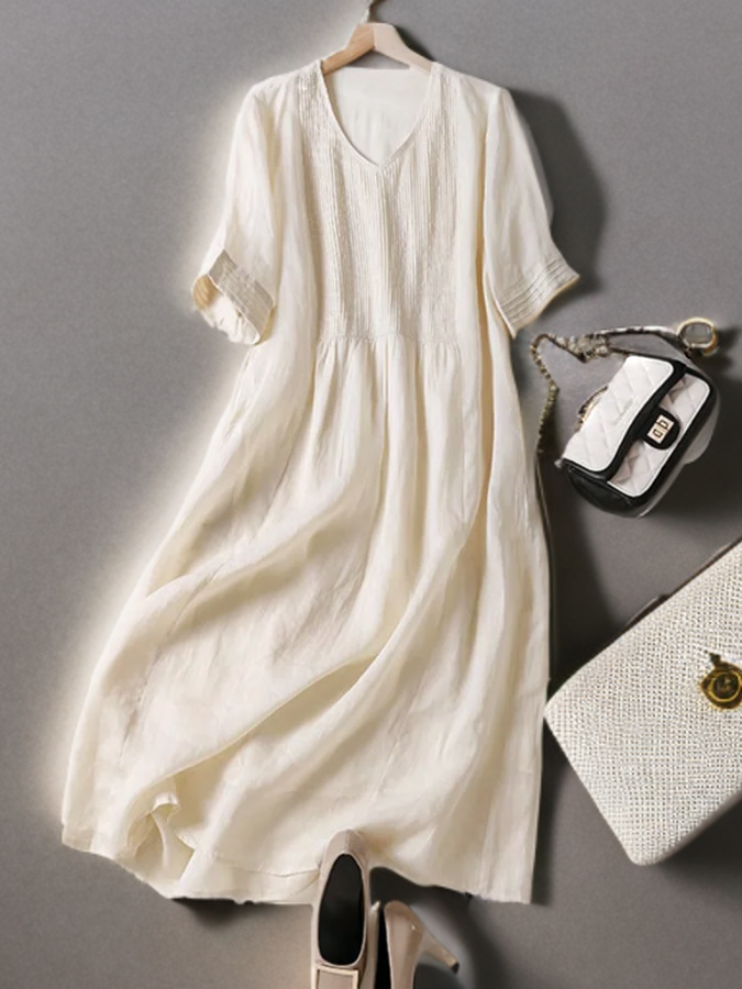 Bianca - Élégante robe ample plissée