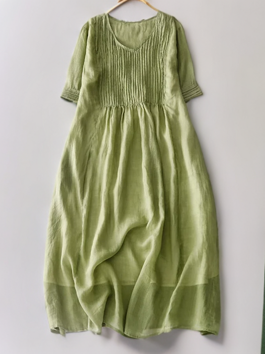 Bianca - Élégante robe ample plissée
