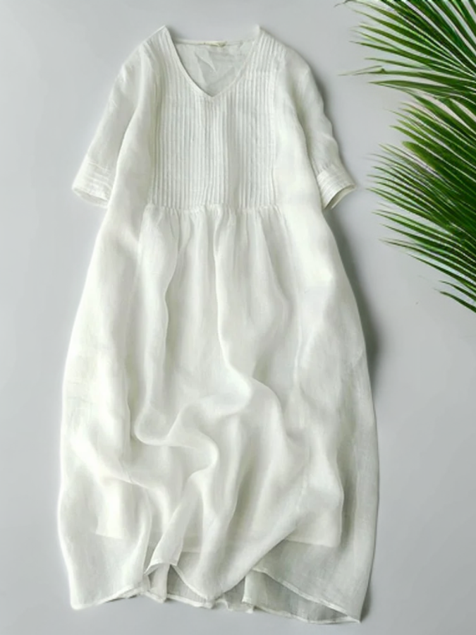 Bianca - Élégante robe ample plissée