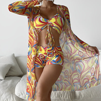 Maillot de bain imprimé avec tourbillons