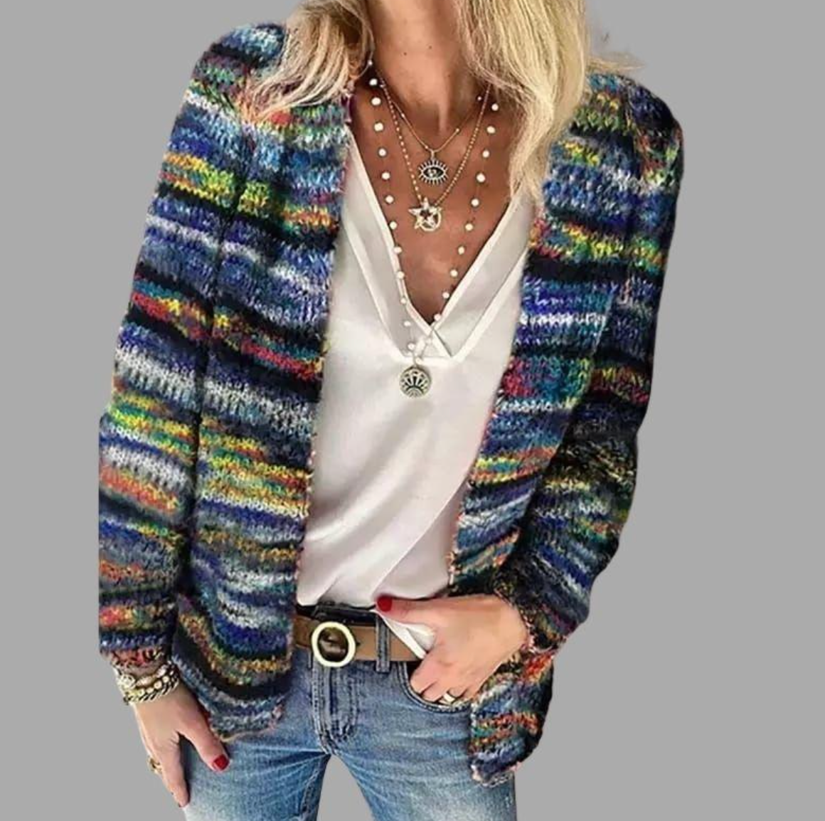 JESSIKA - veste en tricot stylée et colorée