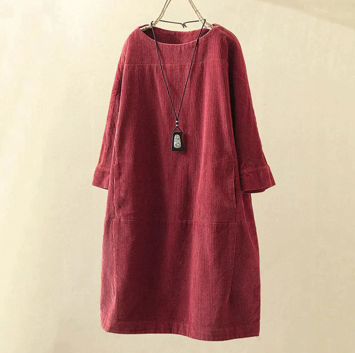 robe en velours côtelé super élégante et de haute qualité