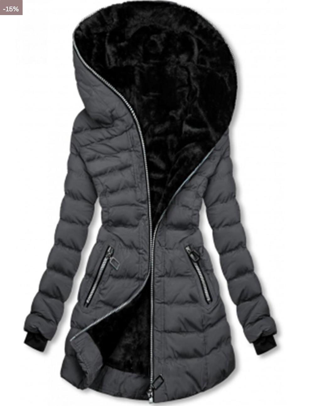 Veste matelassée pour femme avec doublure en peluche