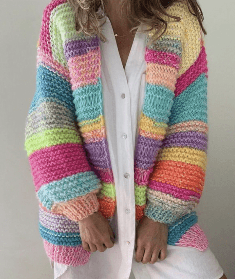 Cardigan en tricot - gaieté - matière douce, coupe ample - idéal pour le printemps et l'été