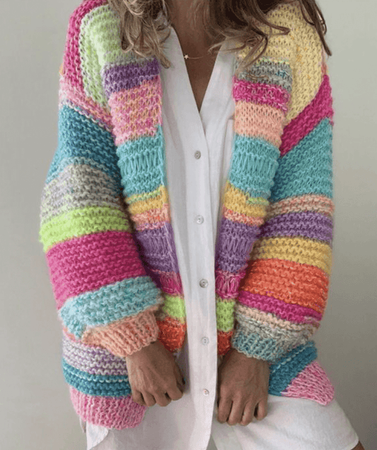 Cardigan en tricot - gaieté - matière douce, coupe ample - idéal pour le printemps et l'été