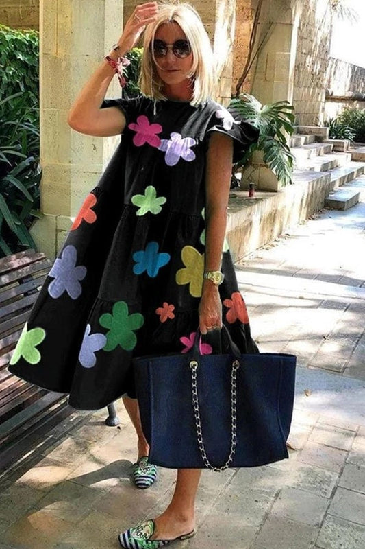 Billie - Belle robe souple avec imprimé A-line