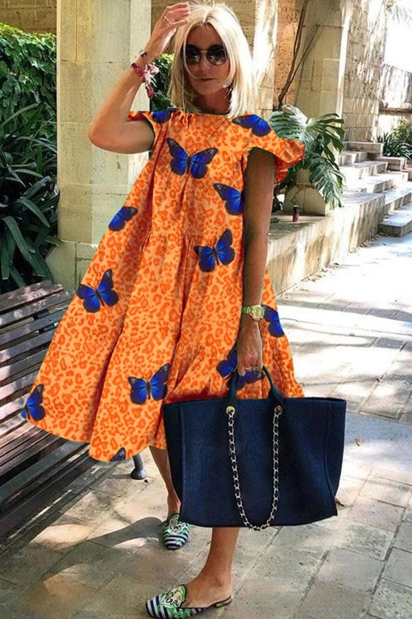 Billie - Belle robe souple avec imprimé A-line