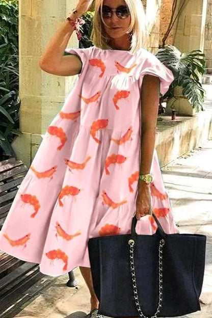 Billie - Belle robe souple avec imprimé A-line