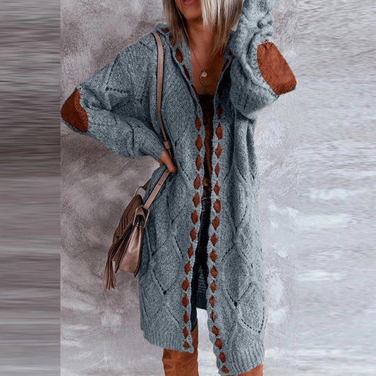 Laetitia - Veste en tricot à capuche à la mode