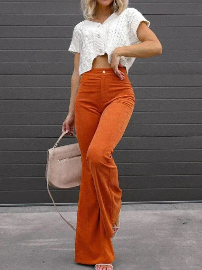 Pantalon coupe haute élégant pour femmes