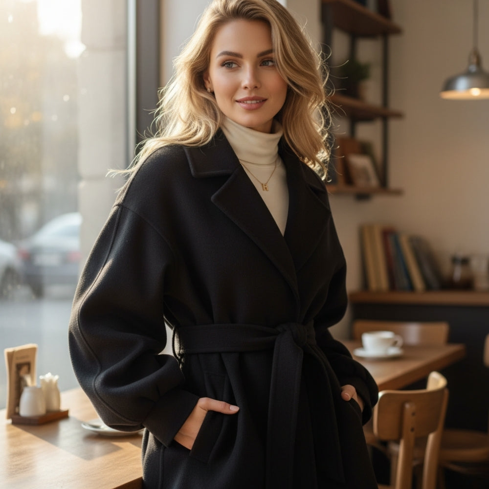 Bryce | Manteau Femme Élégant avec Ceinture Chic et Confortable