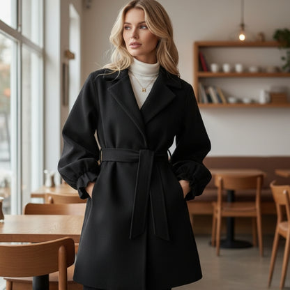 Bryce | Manteau Femme Élégant avec Ceinture Chic et Confortable