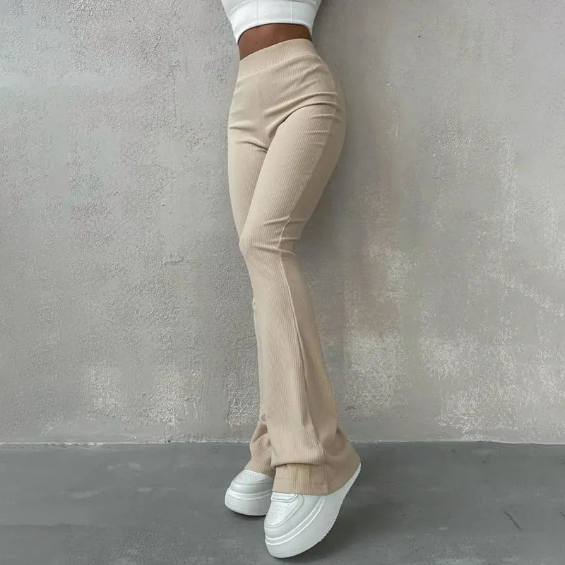 Pantalon élégant en flanelle pour femmes