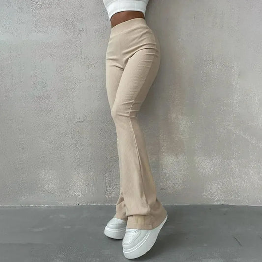 Pantalon élégant en flanelle pour femmes