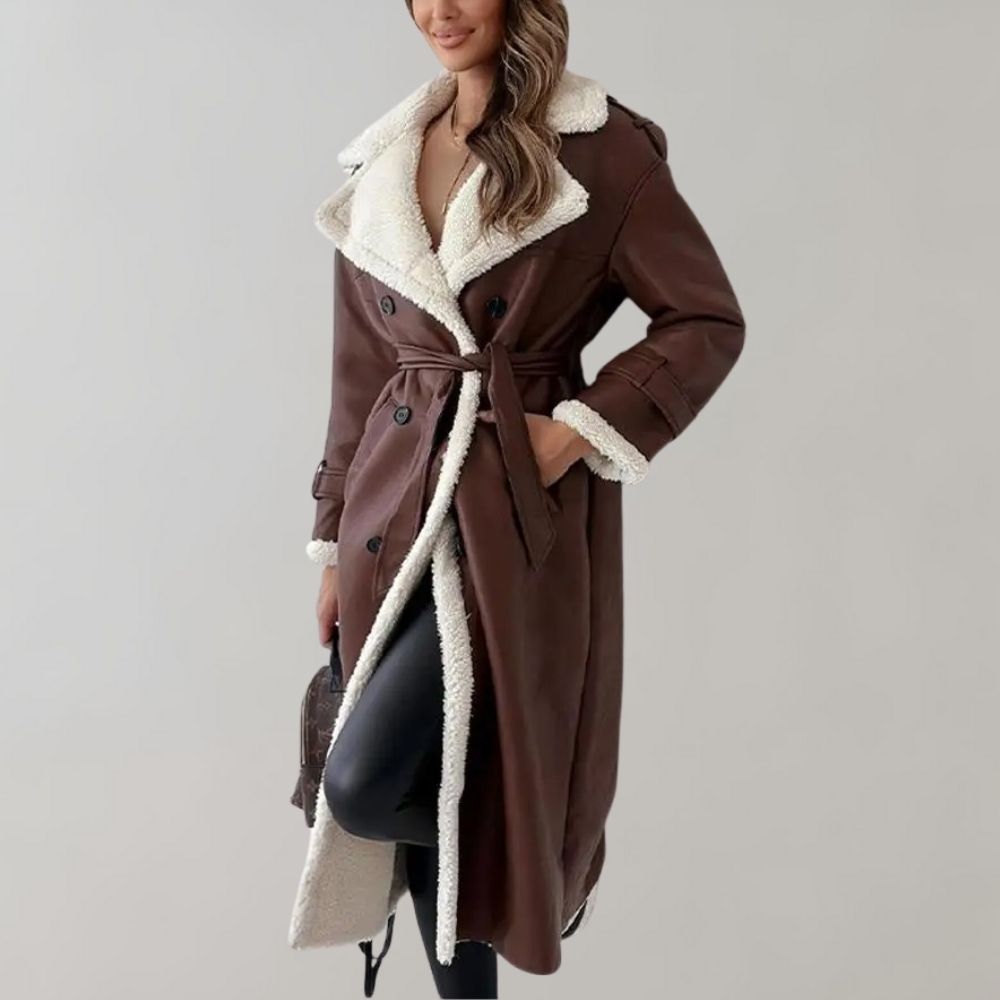 Leilany - manteau d'hiver élégant avec ceinture