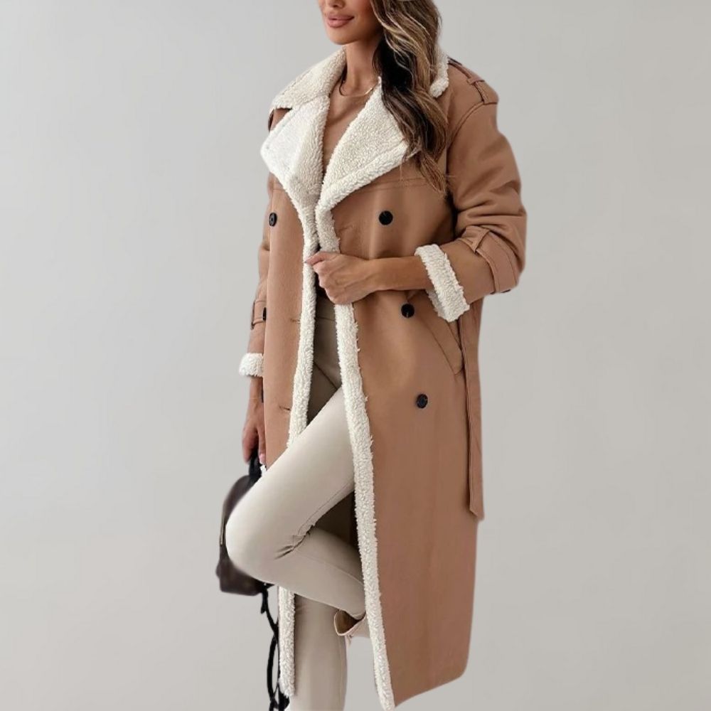 Leilany - manteau d'hiver élégant avec ceinture