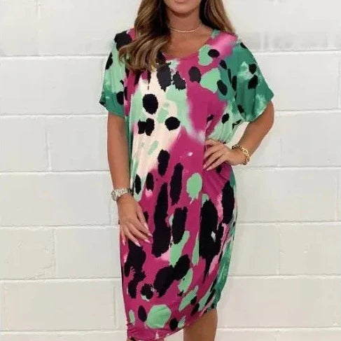 Cecile - Robe décontractée à imprimé léopard