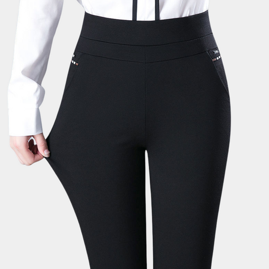 Margot | Pantalon extensible taille haute | Coupe élégante | Tissu confortable