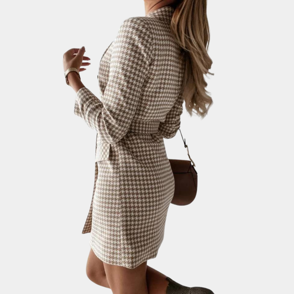 MARIAN | Robe blazer élégante avec ceinture pour femmes