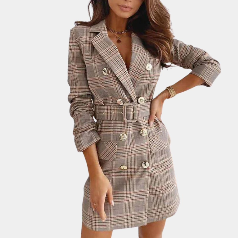 MARIAN | Robe blazer élégante avec ceinture pour femmes