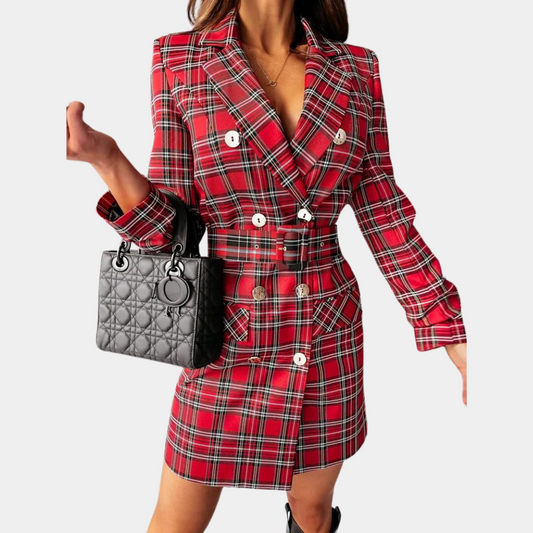 MARIAN | Robe blazer élégante avec ceinture pour femmes