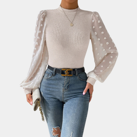 Gabriele - Élégante blouse à manches bouffantes pour femme