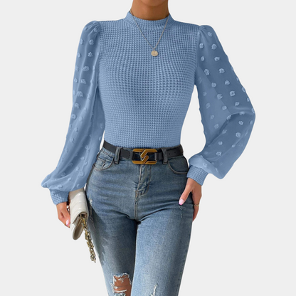 Gabriele - Élégante blouse à manches bouffantes pour femme